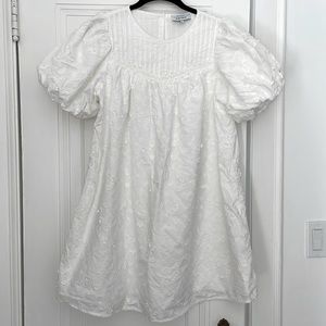 &Other Stories white floral detail dress